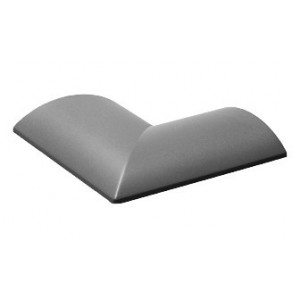 90° Corner Cover For Half Round Trunking Grey PVC 50X12MM