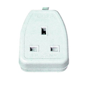 13A British Janus Coupler Single White Nylon
