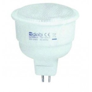 11W MR16 240VAC Cool White 4000K Cfl