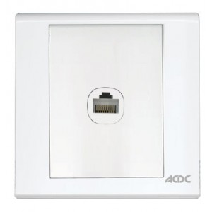 RJ45 CAT5E Computer Socket White For 3X3 Box