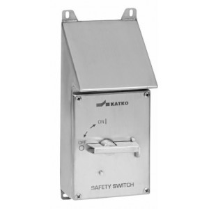 63 Amp 3P S/STEEL Enclosed Isolator Angled Top