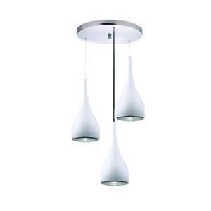 230V 3X60W E14 PENDANT STEEL &amp; ALUMINIUM WHITE