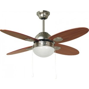 230V Ceiling Fan Reversible 4 Blade E27 Lamp