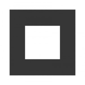 Black 3X3 2 Gang Cover Plate