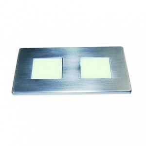 230V LED WARM WHITE ALUM. RECESSED LIGHT 2x1W IP20