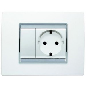 Schuko Sw Socket Outlet Kit Chorus Lux White