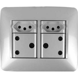 Slate 4X4 Socket Outlet 2X 16A Sa +2X N-TYPE 16A Sa