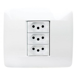Chorus 4X4 Socket Outlet 3X N-TYPE 16A Sa Titanium