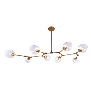 Elegant 8 X 40W E27 Gold Adj. Arm Pendant