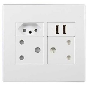 2x SA 16A 1X N-TYPE 16A 2X 2.1A USB 4X4 WHITE ORION PRE-ASS.