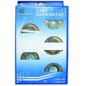 White 5-WAY MR11 20W D/LIGHT Kit