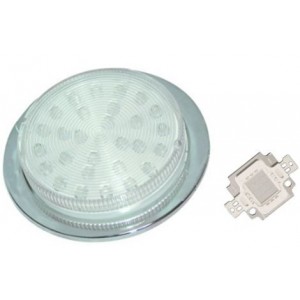 White 230V S/STEEL LED Lamp 78.5MM Dia.