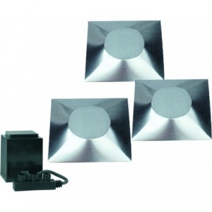 GREEN 230V 5xLED S/STEEL LIGHT FITTING / SET