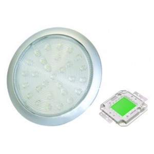 Green 230V S/STEEL LED Lamp 78.5MM Dia.