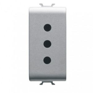 Chorus 1M 2P+E Italian 10A 250V Socket Titanium