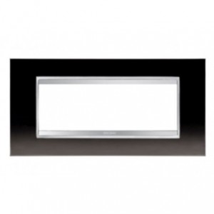 Chorus Lux 6-GANG Cover Plate Metal Gunbarrel Grey