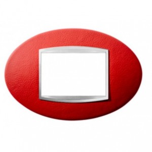 Chorus Art 3-GANG Cover Plate Ruby Leather