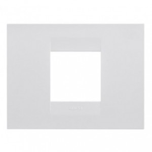 Geo Plate 2-GANG Milk White