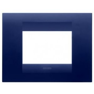 Geo Plate 3-GANG Topaz Blue