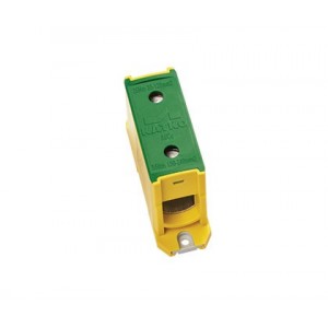 Green and Yellow Terminal Block for 1.5-16mm Copper 125A DIN