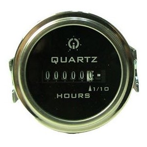 4-36AC/DC Running Hour Meter Round Bezel Stirrup Mnt.