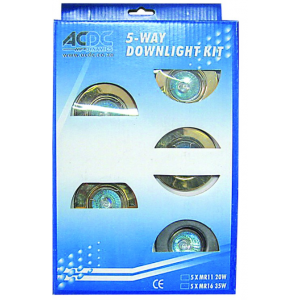 Chrome 5-WAY MR11 20W D/LIGHT Kit