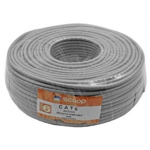 Scoop UTP-6100C 100m Roll Cat6 CCA UTP Cable