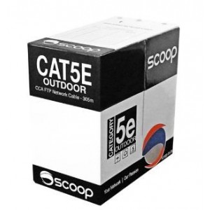 Scoop TC-305C 305m Box Cat5e Outdoor FTP CCA Cable