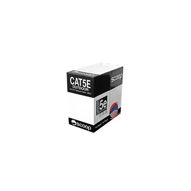 Scoop TC-305C 305m Box Cat5e Outdoor FTP CCA Cable