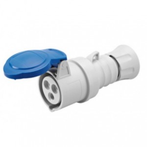 16A 2P+E 230V Connector IP44 6H Screwless