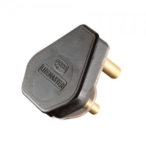 3 Prong Normal 16A Plug - Black