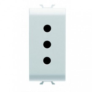 Chorus 1M 2P+E Italian 10A 250V Socket White