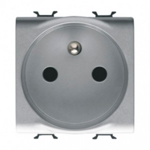 Chorus 2M 2P+E French 16A 250V Socket Titanium