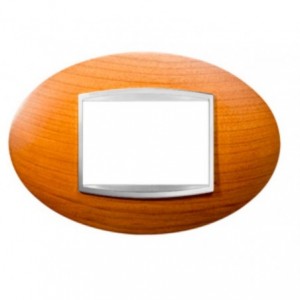 Chorus Art 3-GANG Cover Plate Cherry Wood