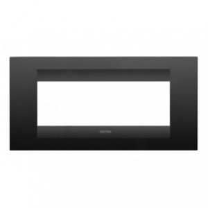 Geo Plate 6-GANG Satin Black