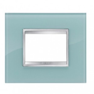 Chorus Flat Plate 3-GANG Blu Sky Glass