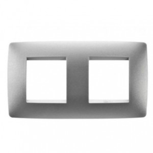 INTERNATIONAL 3x3 ONE COVER PLATE 2+2 GANG HORIZ TITANIUM