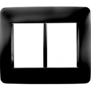 4X4 Cover Plate 3 + 3 Gang Black
