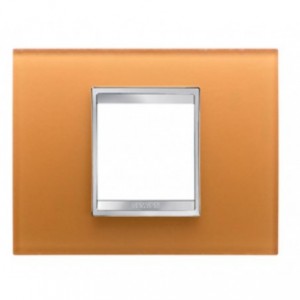 Chorus Lux 2-GANG Cover Plate Ochre Glass