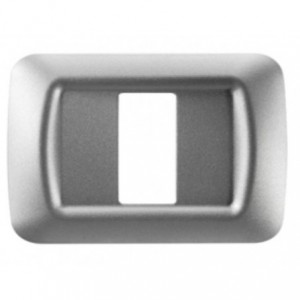 Top System 1 Gang Plate - Metallic Titanium