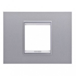 Chorus Lux 2-GANG Cover Plate Metal Titanium