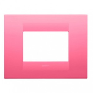 Geo Plate 3-GANG Sapphire Pink