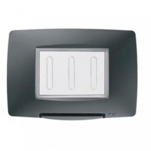 Chorus 3-GANG 4X2 Watertight Plate Black