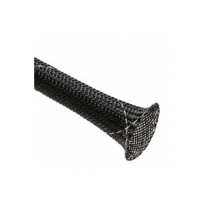 1M Clean Cut Braid 12.7MM Black W WHITE(CCF0.50TB)