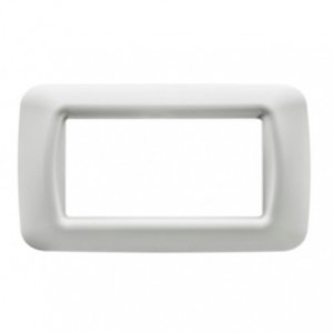 4 Gang White Top System Plate