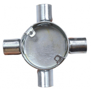 25MM 4-WAY Conduit Box Galvanised