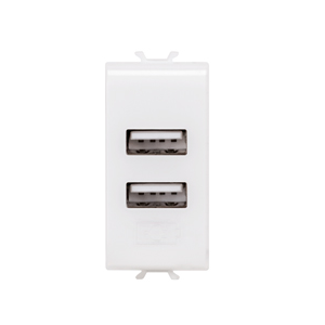 Chorus 1M USB Dual Port Charger Module 5VDC 2.1A White
