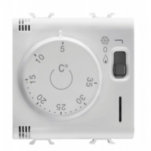 Chorus 2M 230VAC Dial Opperated Thermostat White