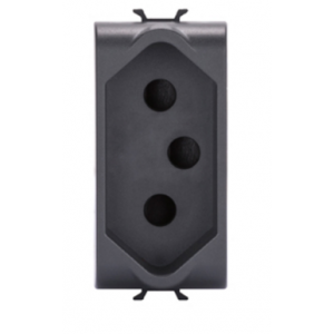 Chorus SOCKET-OUTLET 1M 2P+T 16A New Sa Std Black