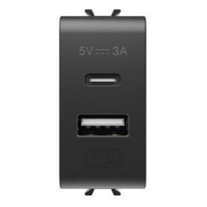 Chorus 1M Usba + Usbc Charger Module 5VDC 3A Black